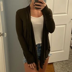 Forever 21 Olive Cardigan